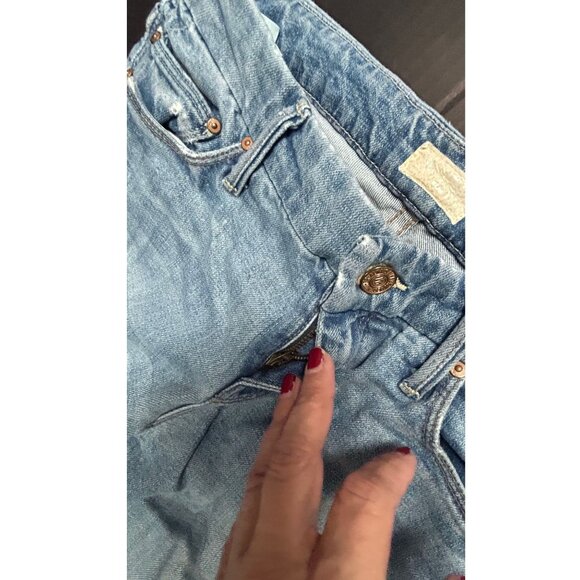 Mother Looker Ankle Fray Jeans Size 25 Tourist Trap Distressed Hem Ripped - Picture 4 of 11